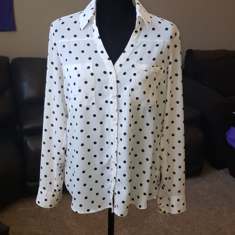 Express portifino polka dot shirt